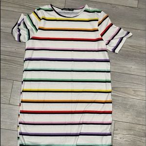 Boohoo rainbow dress size 8
